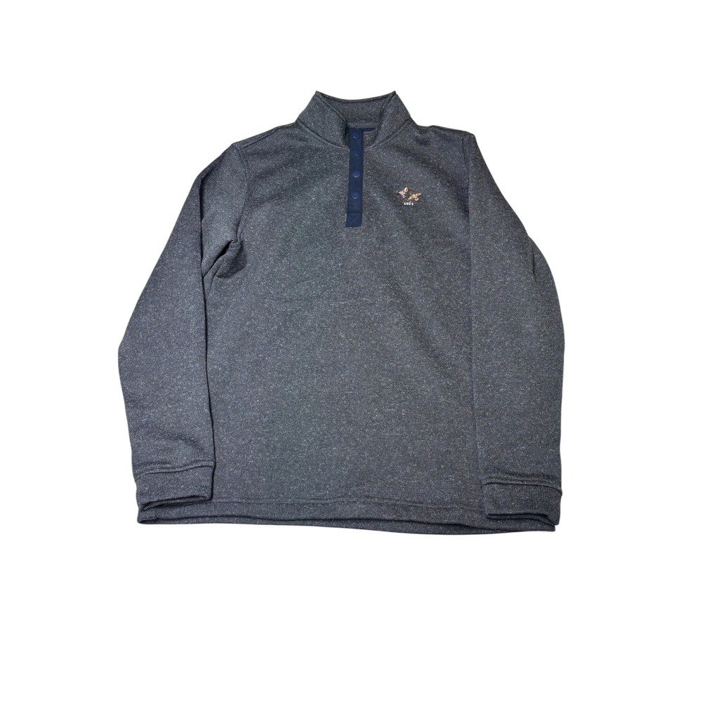 Swannies Golf Mens Large Quarter Snap Pullover Heather Grey Mallard Duck 1923‎